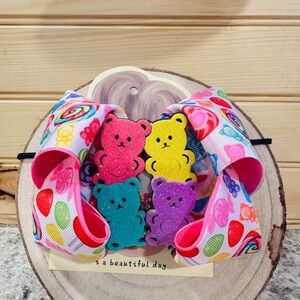 Colorful Bear Hair Bows
